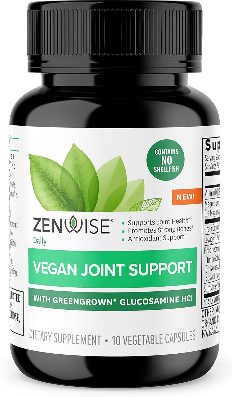 Zenwise Certified Vegan Joint Support Supplement Glucosamine HCl