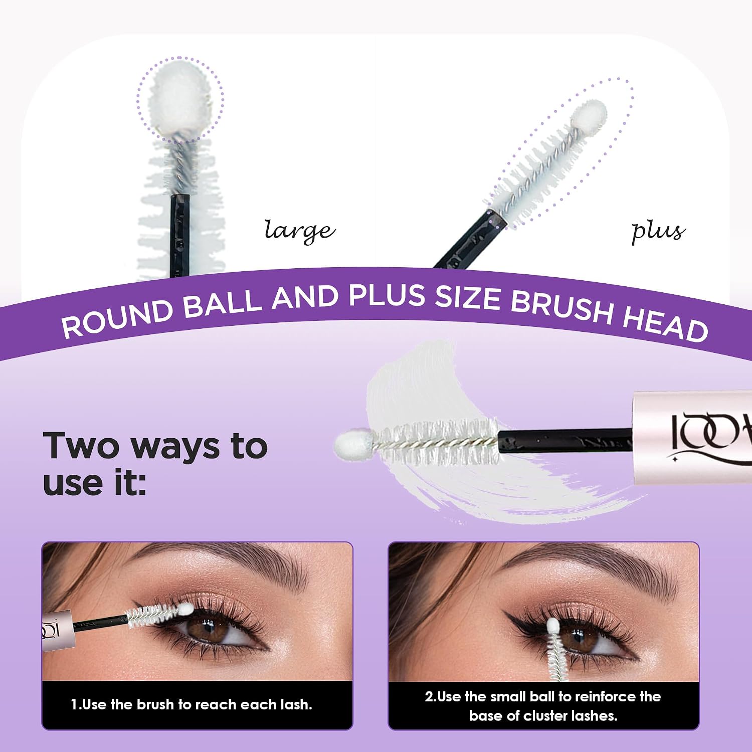 GAQQI Lash Bond and Seal *2 Pcs, Lash Cluster Glue Waterproof Eyelash Adhesive Long Lasting 72h+ Lash Glue, Latex free Eyelash Glue (Pack 2)