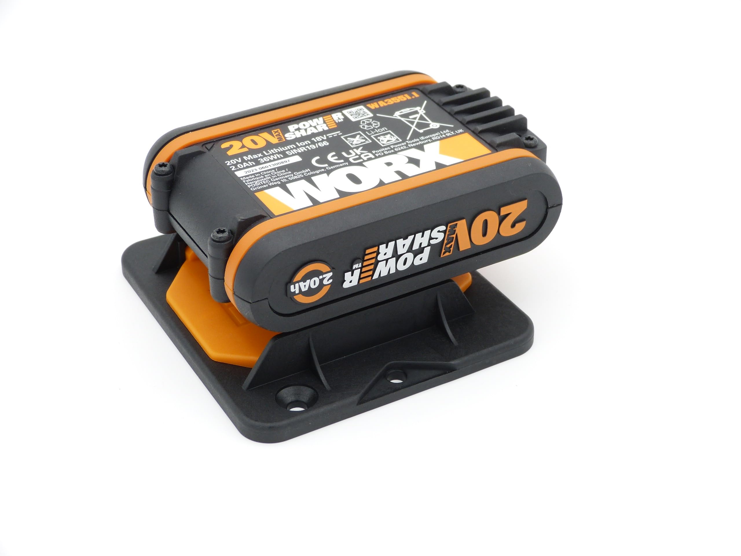 WORX 20V MAX 2.0Ah Powershare Lithium-ion Battery With Capacity Indicator WA3551 - View #4