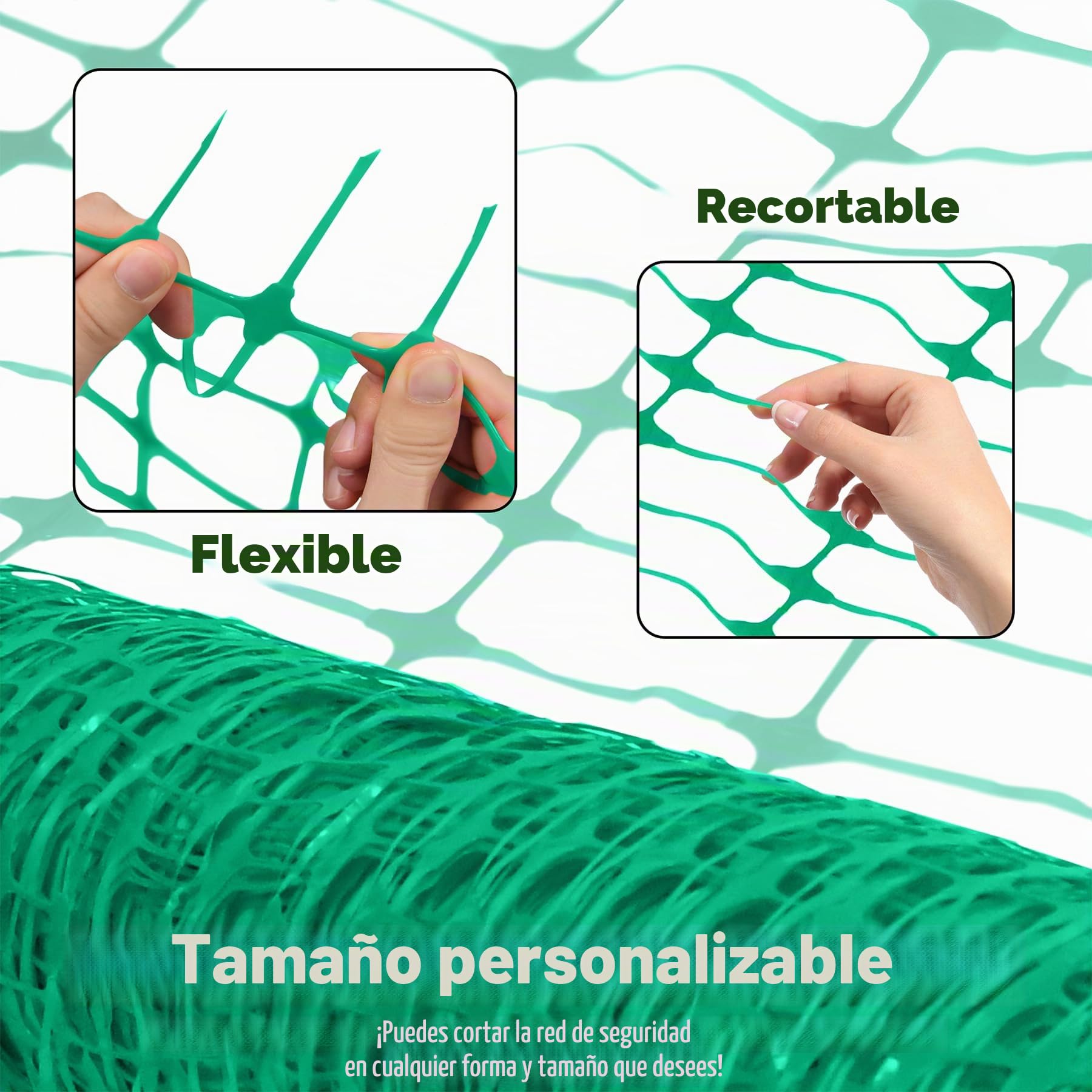 Froadp Valla de pasto de 1 m x 30 m, valla de pollo con clavos y cintas, red de protección de plástico, valla móvil, valla de limitación multifuncional, valla de ovejas, valla para perros, red de aves