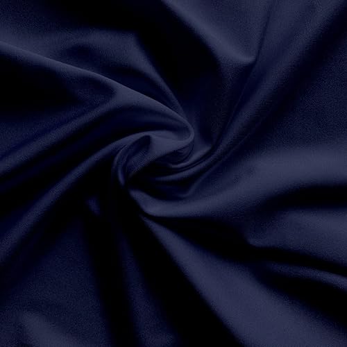 Miniatura 2 de Juego de sábanas de 4 piezas, color azul marino, 100 % algodón suave, para cama de tamaño Queen corto, de una sola capa, hilos de algodón de fibra