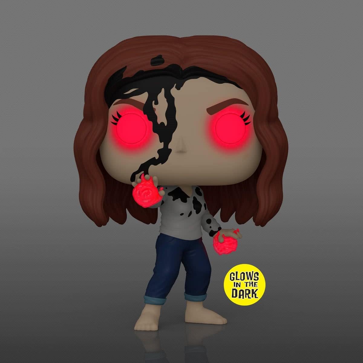 POP Doctor Strange Multiverse of Madness: Scarlet Witch - Wanda Maximoff (Earth-838) Glow-in-The-Dark Funko Vinyl Figure (Bundled with Compatible Box Protector Case), Multicolored, 3.75 inches