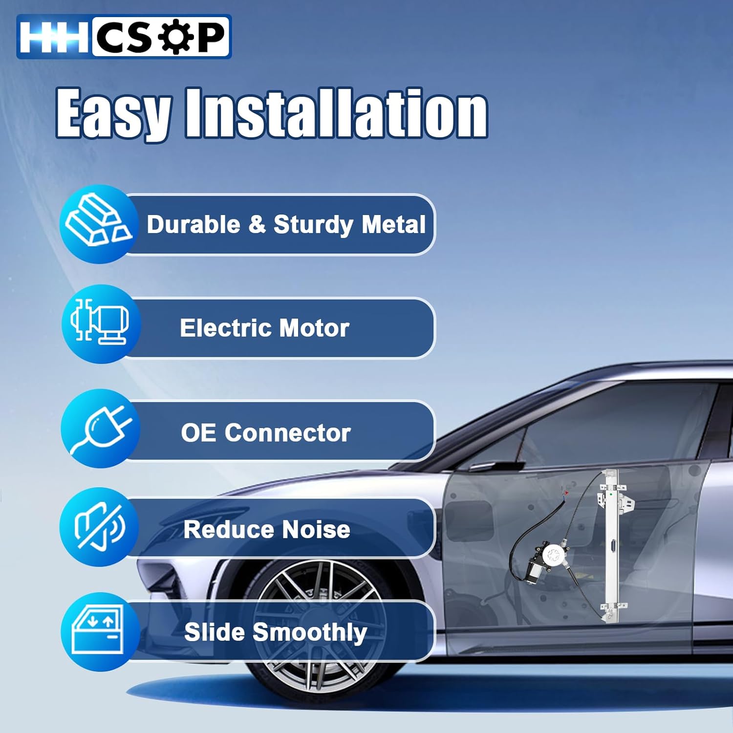 Rear Left Driver Side Power Window Regulator with Motor Assembly Compatible with Honda Pilot 2003 2004 2005 2006 2007 2008, 748-512