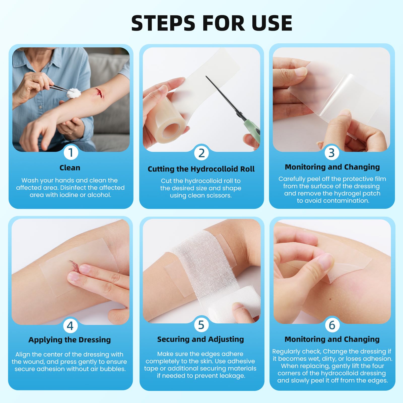 Hydrocolloid Bandages - Large, Acne & Burn Care -9 Hydrocolloid Bandages - Large, Acne & Burn Care -9