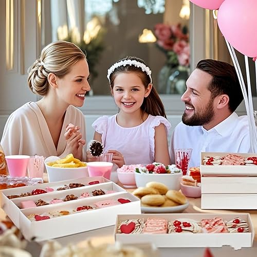 Miniatura 6 de 50 Pack 12x2.2x2 Inch Chocolate Covered Strawberry Boxes with Clear Window Packing for Macaron, Truffle, Cookie & Bakery Boxes