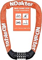 Vista 56 de NDakter Cerradura de cadena para bicicleta, combinación de 5 dígitos, resistente, antirrobo, cerradura de bicicleta de seguridad