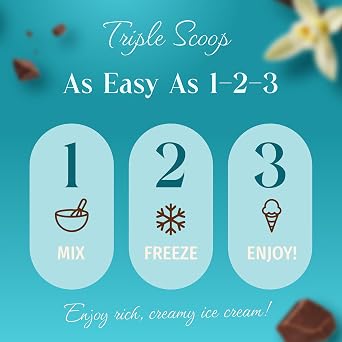Triple Scoop Vanilla Choc Chip Ice Cream Mix, Gourmet, Ready In 5 Min, 2 Pack