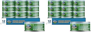 Wild Planet Organic Roasted Chicken Breast With Rib Meat,Skinless and Boneless,Sea Salt,Free Range,Non-GMO,Gluten Free,Keto and Paleo,5 Ounce,Packaging May Vary,(Pack of 24)
