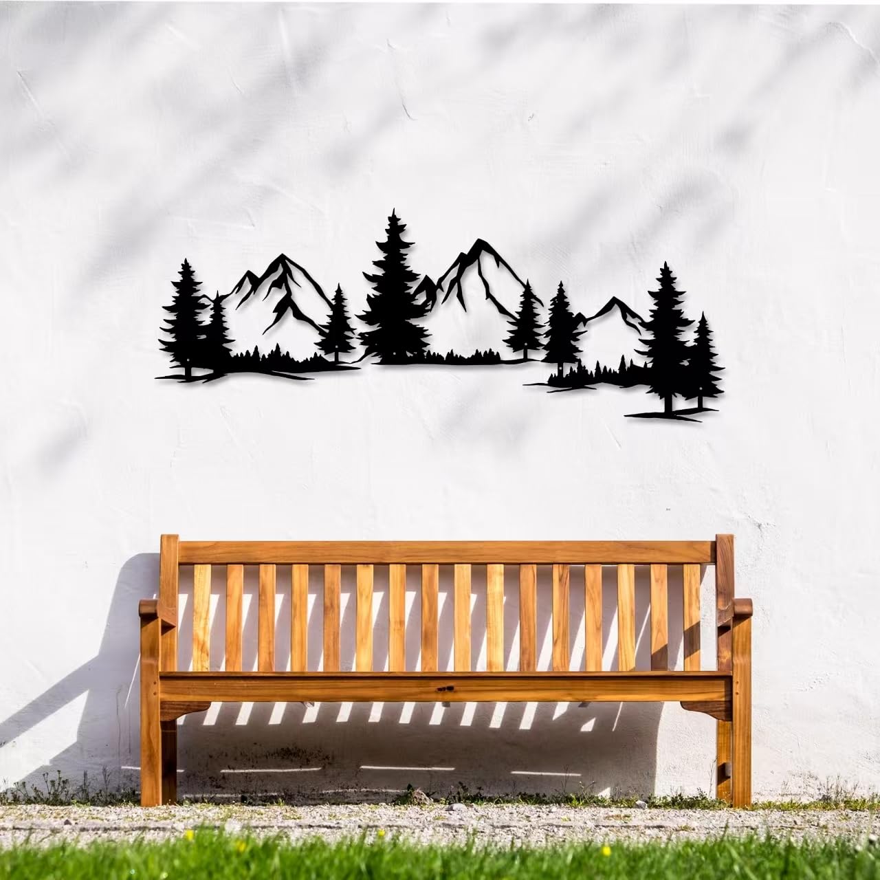 Amazon.com: Xedatric Mountain Forest Metal Wall Art 15x44 Inch