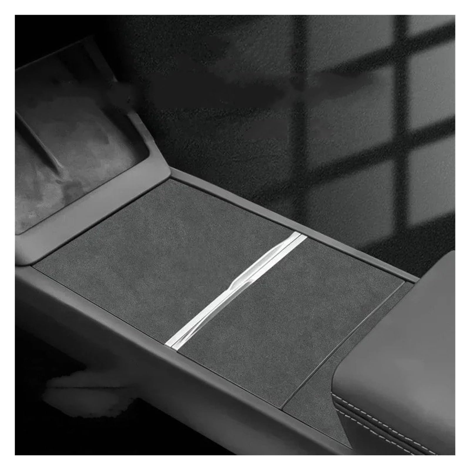 Per Tesla Per MODELLO3/Y Adesivo Protezione Pannello Controllo Centrale Aggiornato Modifica Antigraffio Pelle Scamosciata Cuscinetto Anti-calcio Porta Interni Console Centr Adesivo(3 middle skin)