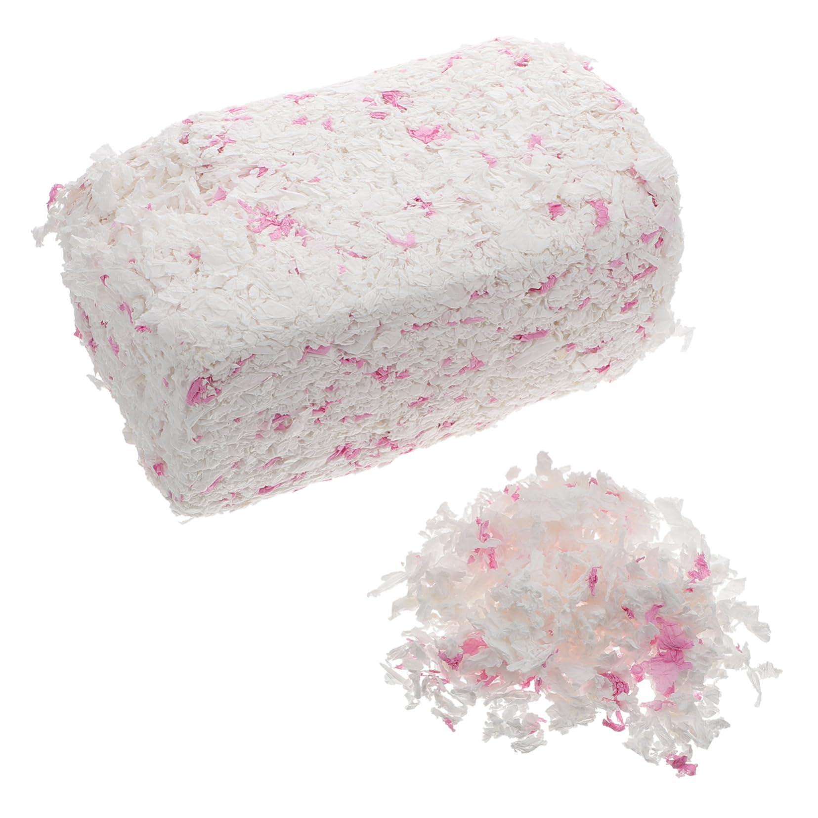 Lettiera in Carta Bianca 450g per Cincillà e Gerbilli, Morbida e Calda, Assorbente e Antiodore per Gabbie per Piccoli Animali