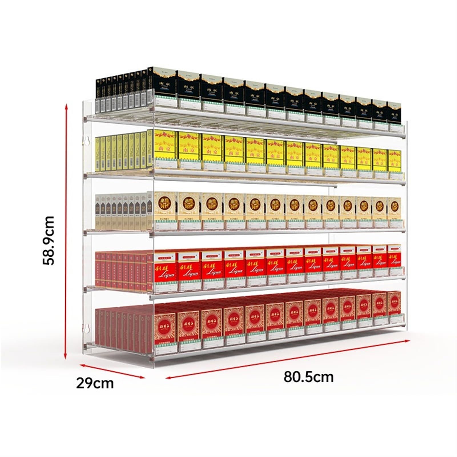 Présentoir à cigarettes automatique transparent à fixation murale/comptoir  pour vapes dans les dépanneurs, design acrylique transparent (80,5 x 29 x  ...) : Amazon.fr: Cuisine et Maison