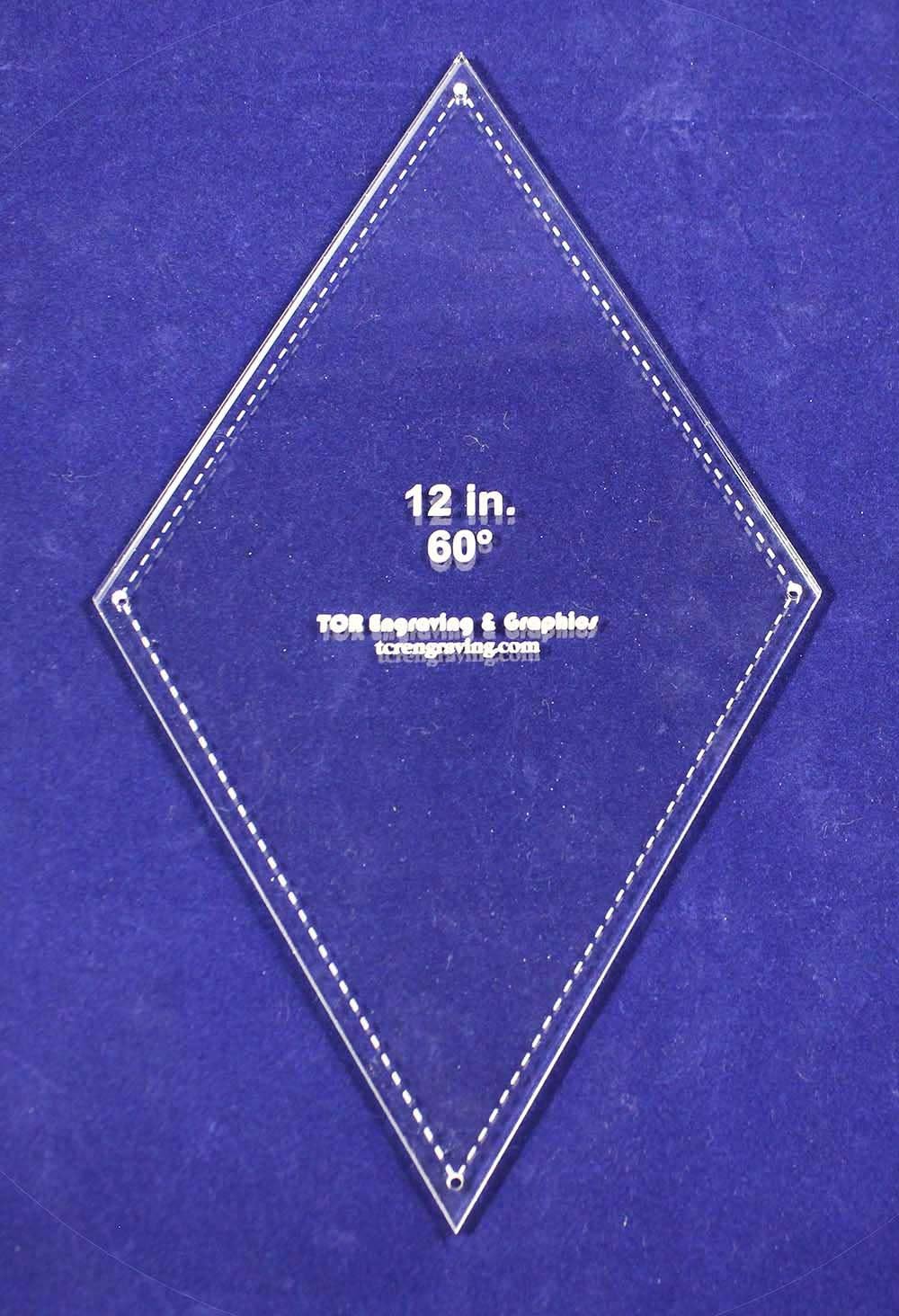 Diamond Template 12 Inch - 1/4 Inch Thick