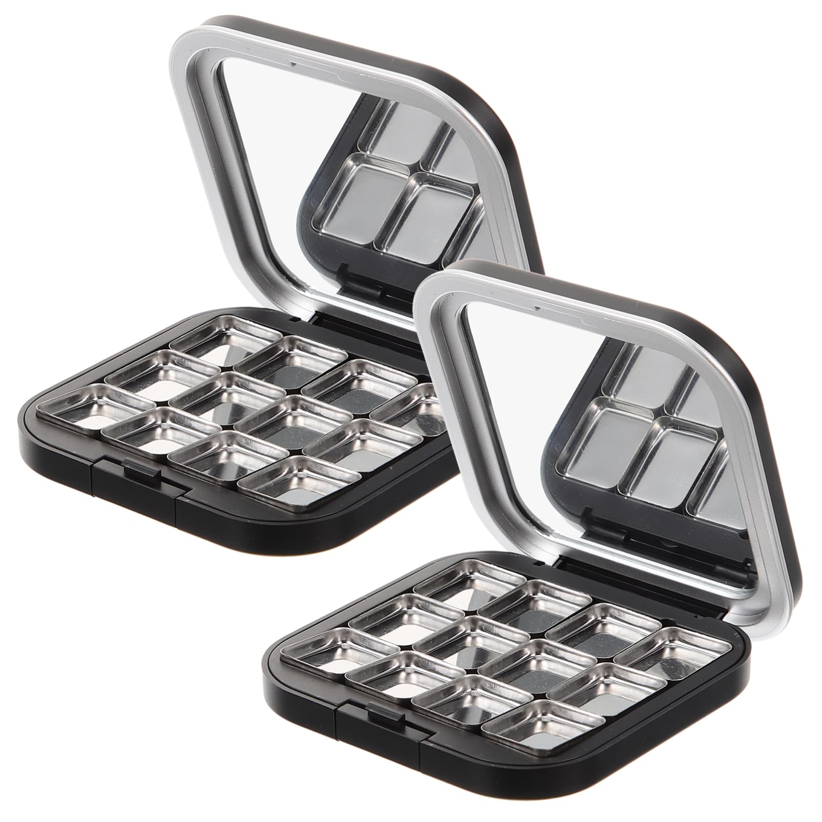 Beavorty 5 Ensembles Palette De Fards À Paupières Vide Fard À Paupières Pailleté Cosmetic Organizer Palette De Fard À Paupières Magnétique Plateau De Cosmétiques Métal Black 2 Pièces * 5