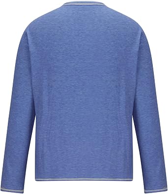 Mens Big and Tall Long Sleeve Shirts Casual Stylish Button Up T Shirt Slim Fit Solid Work Pullover Trendy Clothes