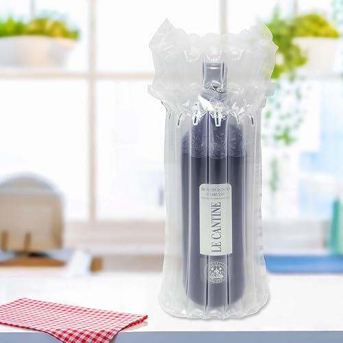 Miniatura 2 de Bolsas protectoras de viaje para botellas de vino, 8 paquetes de envolturas inflables de burbujas, opción de seguridad para botellas de vidrio en