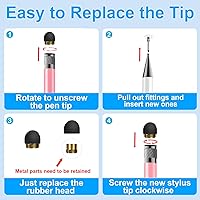 Vista 37 de Stylus (5 unidades), lápiz capacitivo 2 en 1 para pantalla táctil, alta precisión y sensibilidad, adecuado para tabletas iPhone/iPad/Android