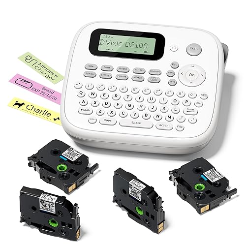 Vixic Label Maker Machine, D210S Label Maker Machine with Tapes