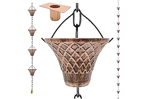 8.5FT Bell Rain Chains for Gutter and Downspout