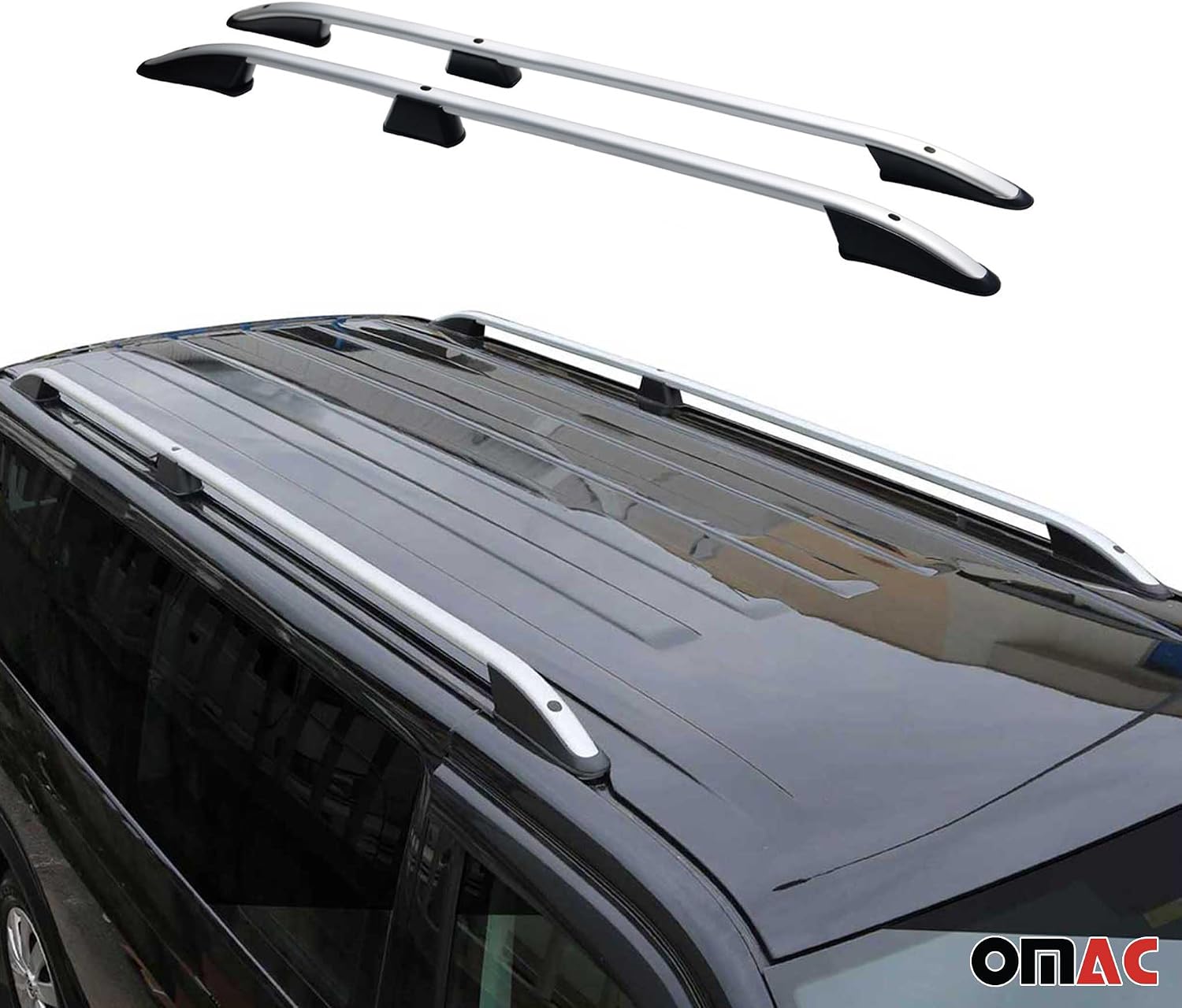 OMAC Roof Racks Side Rails for Mitsubishi Outlander Sport 2011-2024 Gray Alu 2Pcs