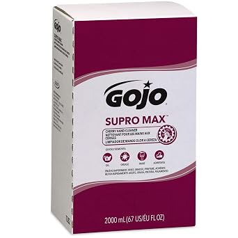GOJO PRO TDX Supro Max Cherry Hand Cleaner Refill, 4ct x 2000 mL - 7282-04 | Cherry Scent Hand Cleaner and PRO TDX 2000 Dispenser (7282-04)