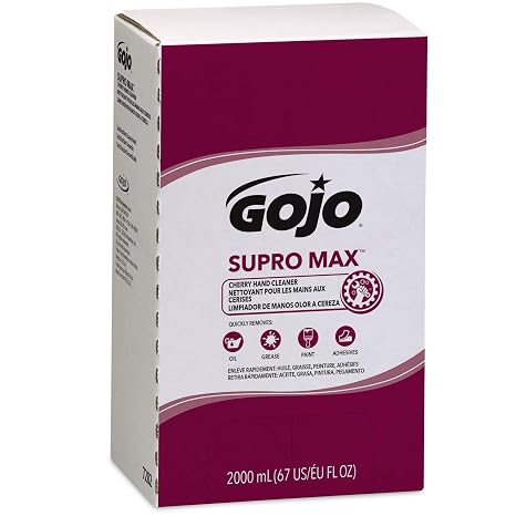 GOJO PRO TDX Supro Max Cherry Hand Cleaner Refill, 4ct x 2000 mL - 7282-04 | Cherry Scent Hand Cleaner and PRO TDX 2000 Dispenser (7282-04)