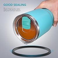 Vista 12 de Tapa con popote para vaso de 30 onzas, tapas de repuesto compatibles con YETI Rambler de 30 onzas, vaso con popote de 35 onzas, sin BPA e