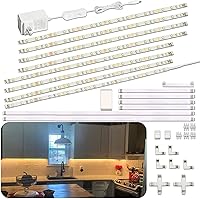Vista 1 de WOBANE Kit de iluminación para debajo del gabinete, 8 barras de luz LED de 12 pulgadas, luces debajo de la encimera para cocina, armario