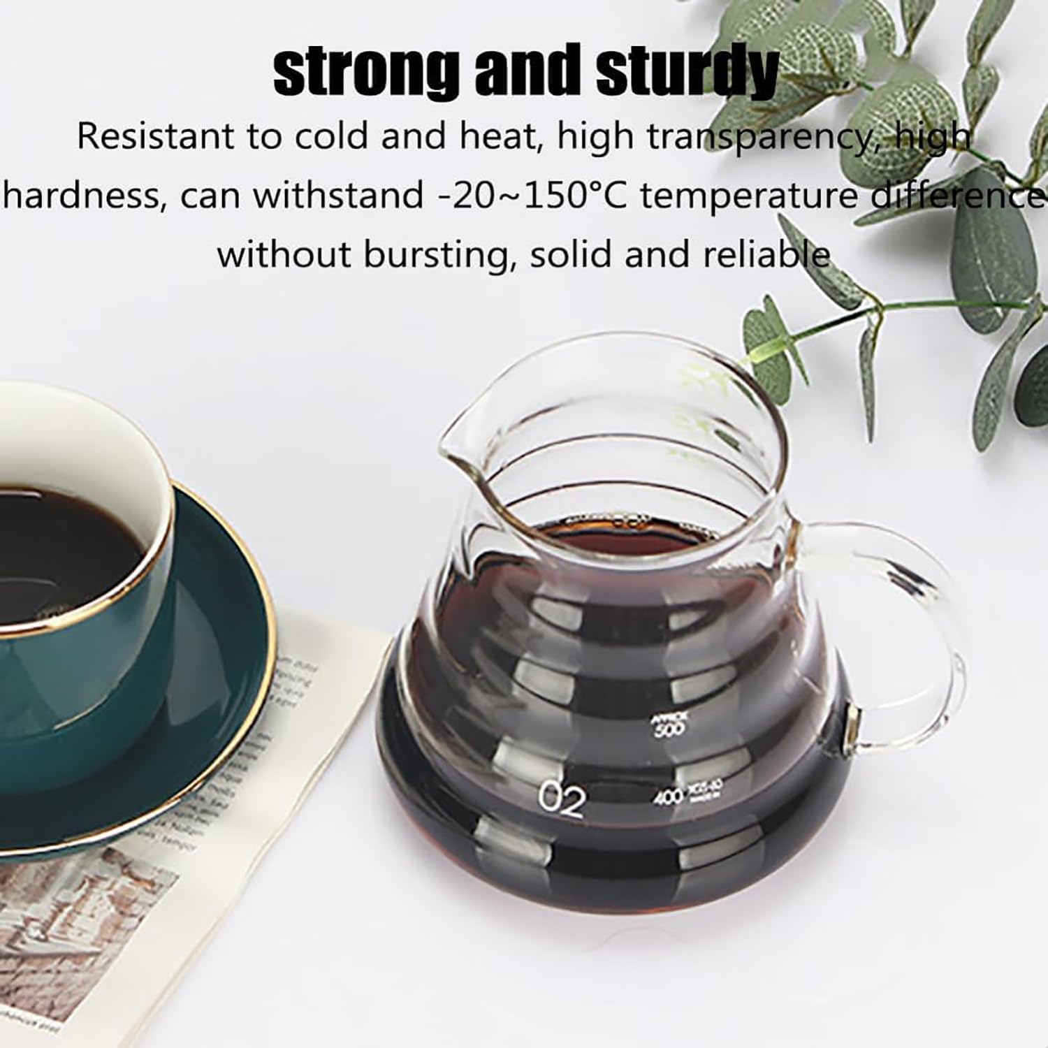 Cold Brew Drip Tower Coffee Maker - Iced Coffee Brewer with Glass Carafe & Wooden Stand - Stainless Steel Valve for Perfect Cold Brew at Home & Office