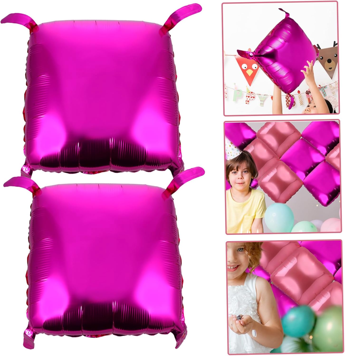 50pcs Foil Balloon Square Backdrop Board Foil Balloon Tail Party Decorations Party Favor