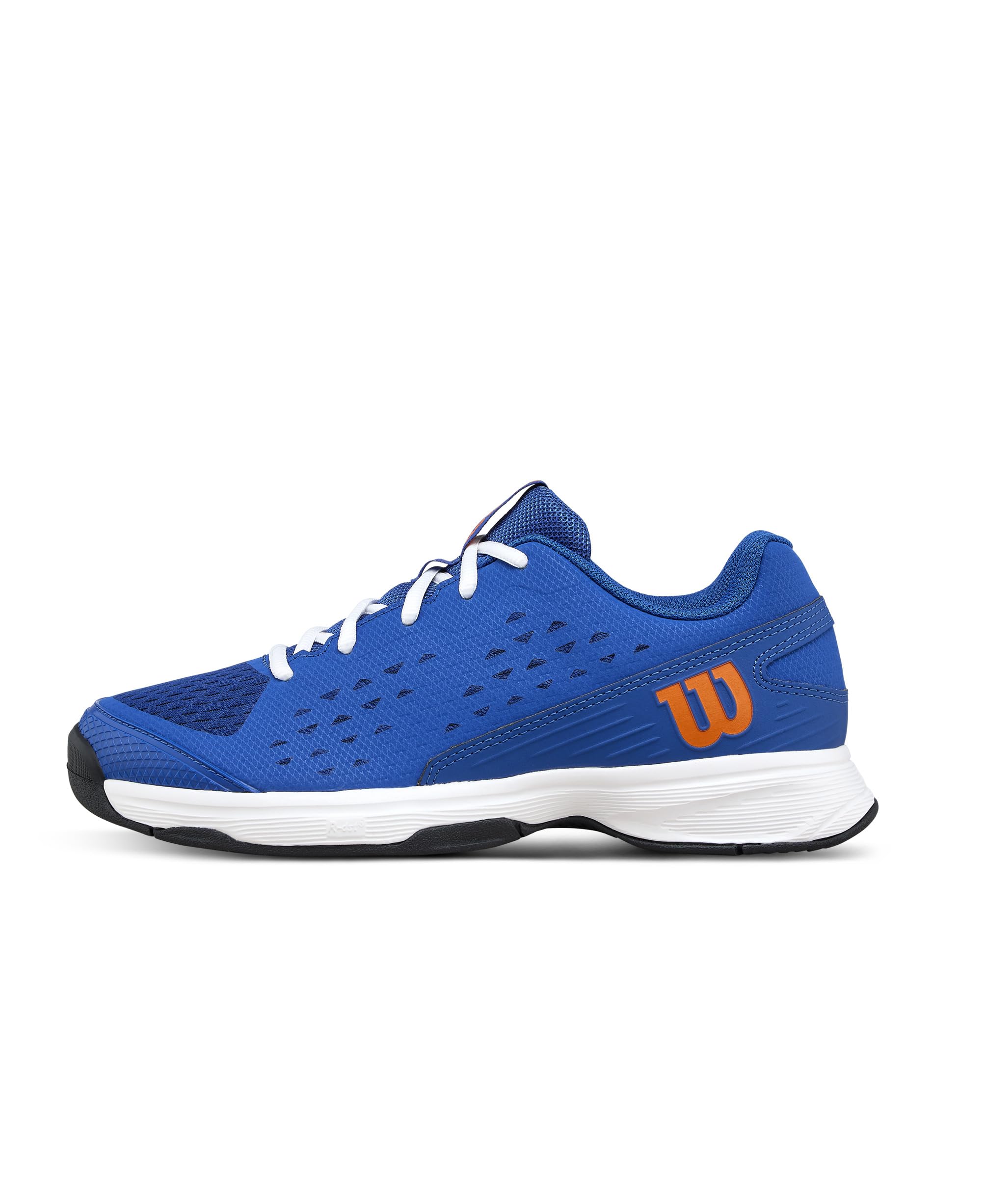 Wilson Rush Pro Lite Junior-Tennisschuh für Kinder, unisex, Deja Vu Blue/Orange Tiger/White, 6 Little Kid