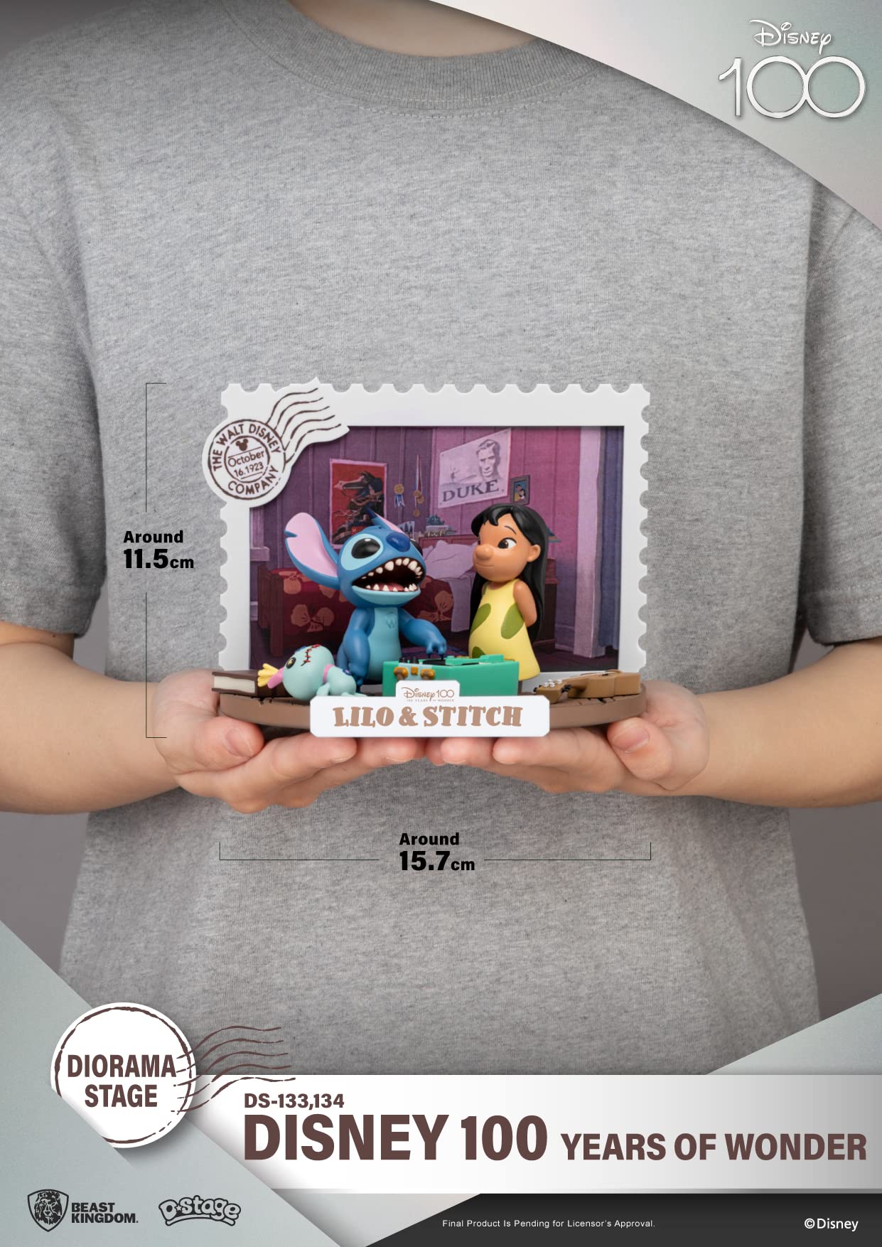 92437 - disney:100th anniversary d-stage - lilo & stitch - lilo e stitch statua 12cm
