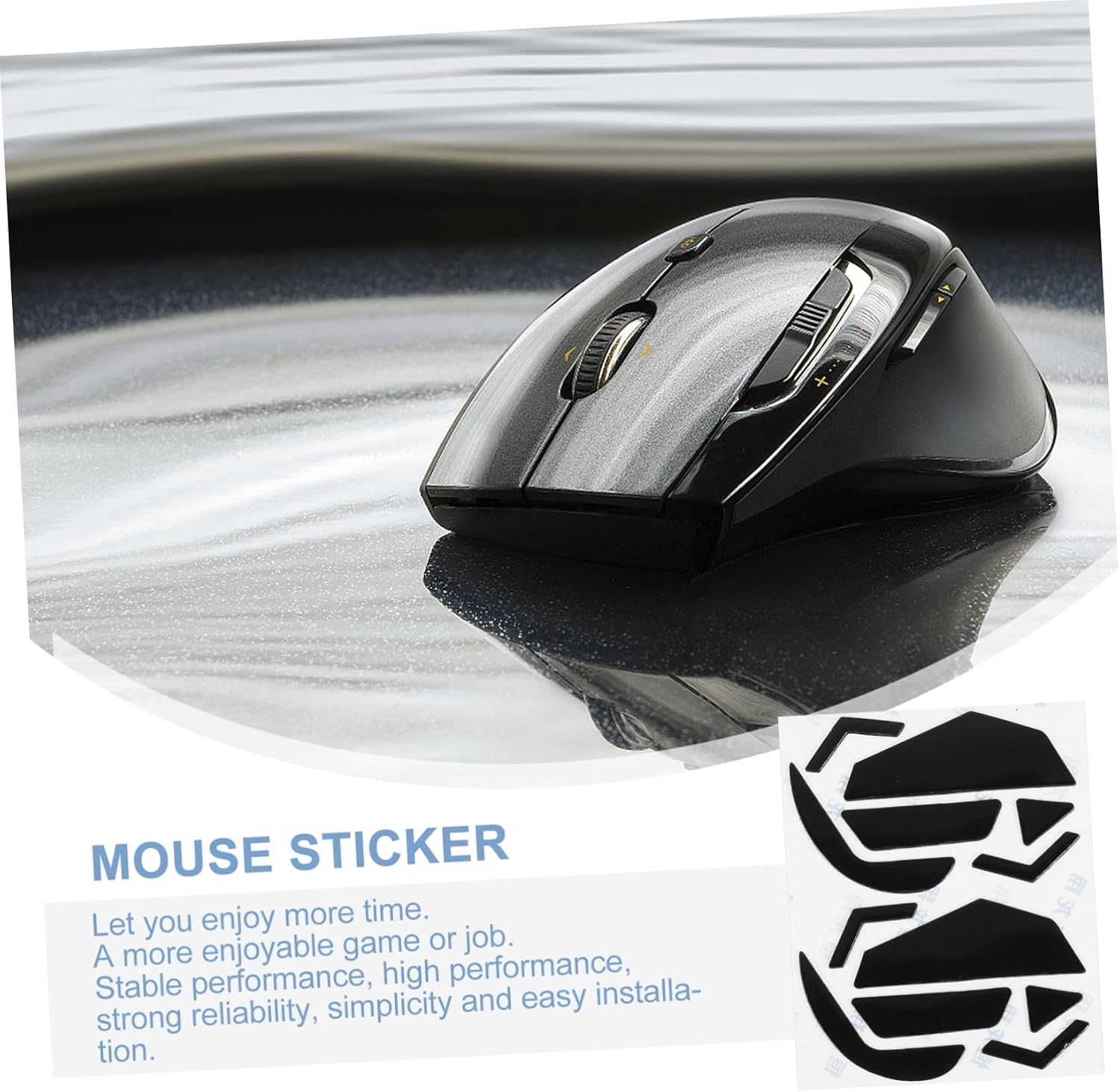 Hemobllo 2sets Silicone Mouse Feet for Mouse Skates for Smooth Sliding Replacement for Computer Gaming and Office Use