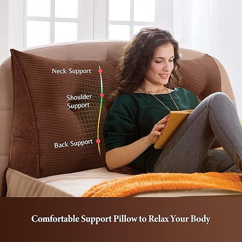 Miniatura 2 de Almohadas de cuña para cabecero de cama, almohada de cuña para cabecero, almohada triangular, almohadas de cuña, almohada con funda extraíble,