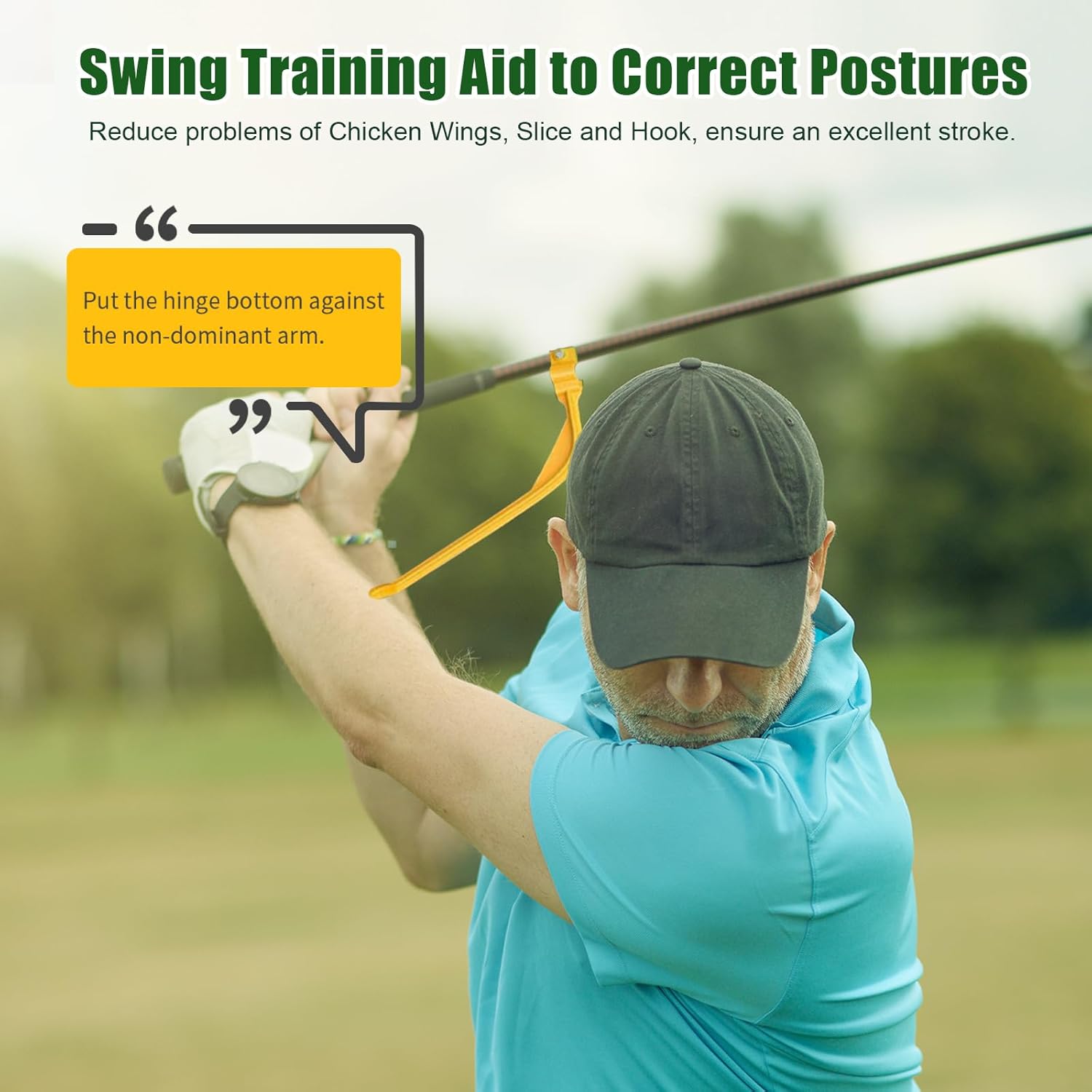 The Connector Golf Training Aid - 2 Pcs Golf Swing Trainer Aid for Posture Correction Practice, Suitable for Golfers of All Levels Looking (The Connector Golf Training Aid)