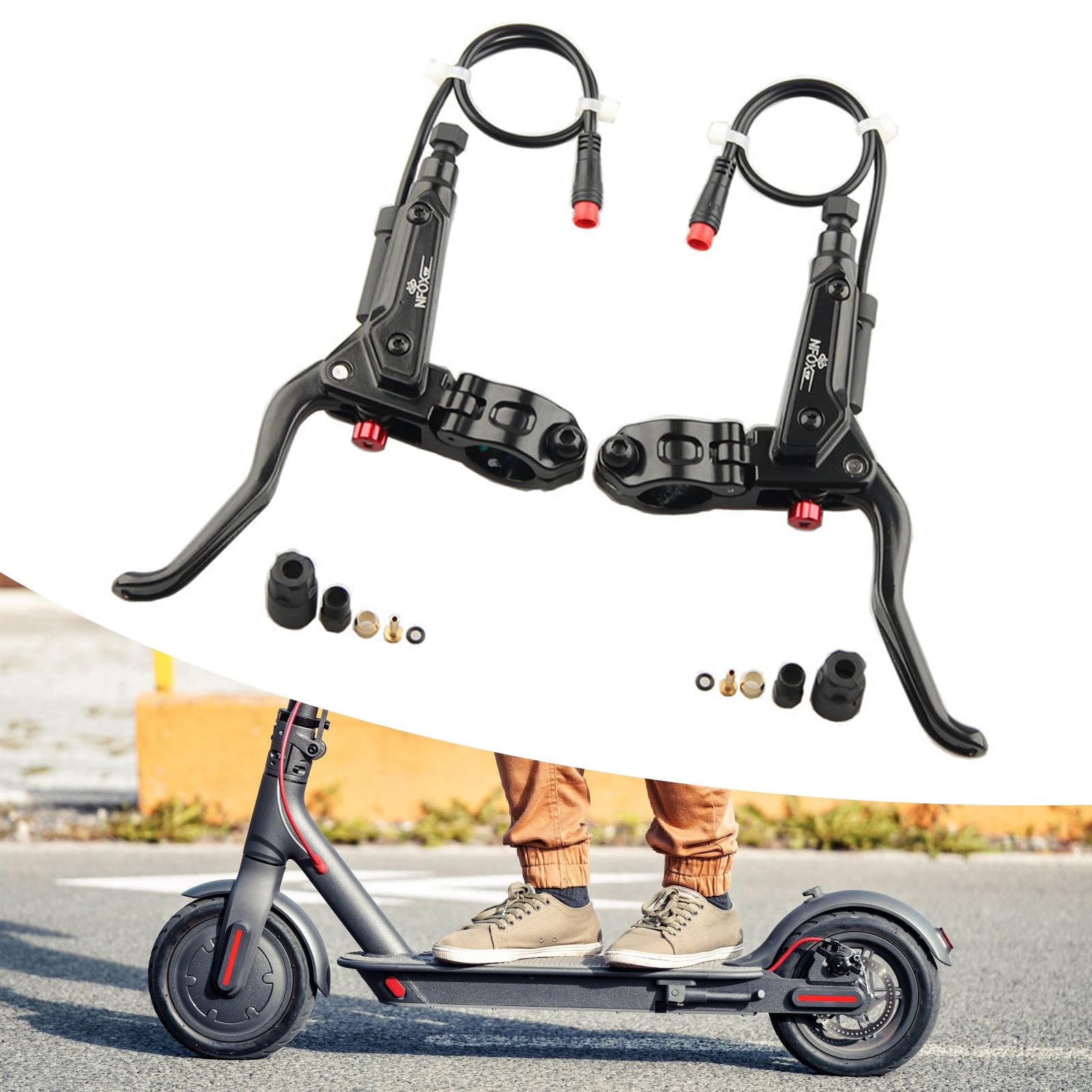 Power Close - Maneta de freno hidráulica para bicicleta eléctrica con conexión impermeable de 2 pines