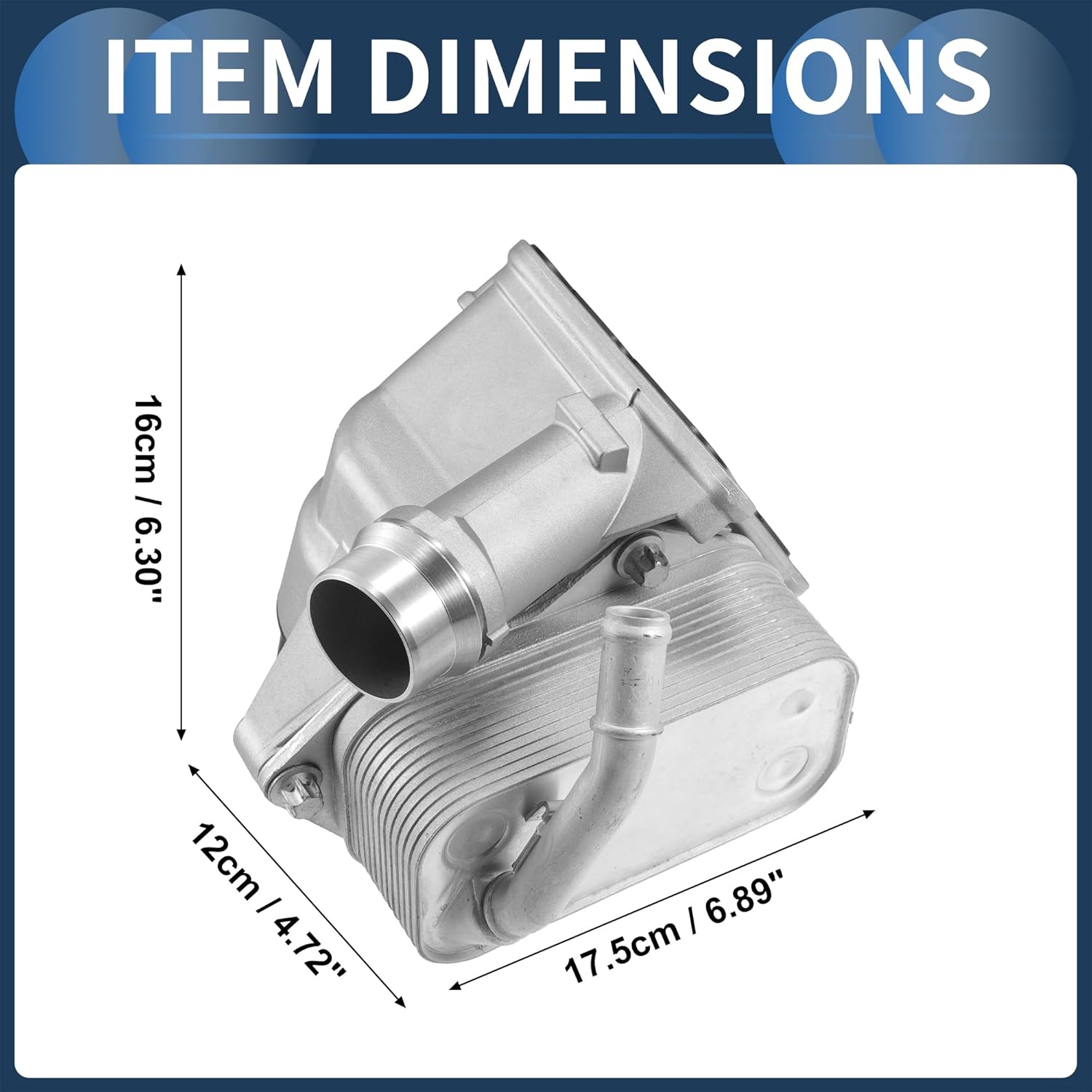 Engine Oil Cooler Oil Filter Housing Adapter Assembly Oil Cooler with Oil Cooler Sensors No.11428642289 for BMW 128i 135i 135is Upgraded Aluminum Alloy Silver Tone, 1 Set