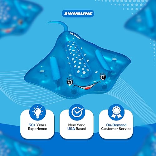 Vista 42 de SWIMLINE Original Pet Pawprint - Flotador de piscina – Tumbona de vinilo duradera para adultos y adolescentes – Divertido flotador de piscina