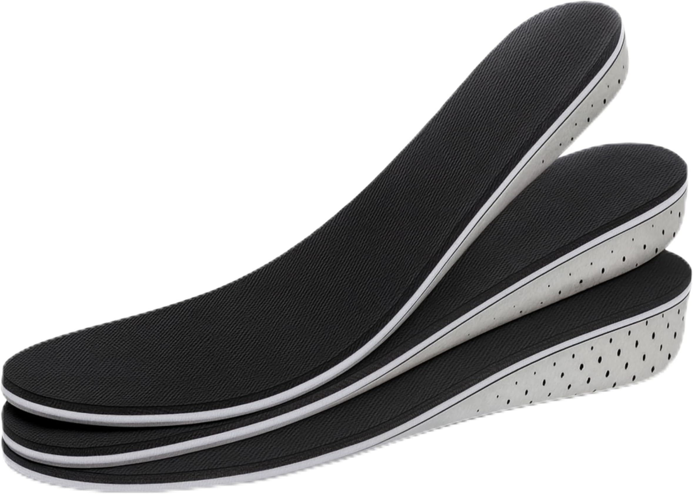 Men Women Height Increase Insole Heel Lift Shoe Inserts with Memory Foam Cushion – Adjustable Cut to fit Invisible Height Insoles for Boots, Work Shoes - Height Booster Insoles (1 Pair - 3.3 cm Lift)