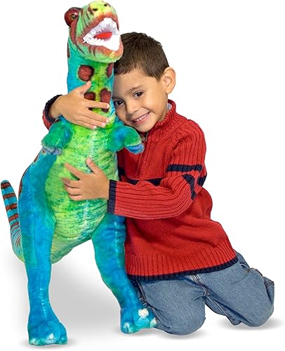 Miniatura 8 de Melissa & Doug, dinosaurio T-Rex gigante; animal de peluche realista (más de 2 pies de altura)