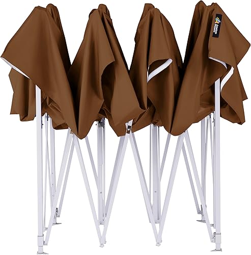 Miniatura 6 de AMERICAN PHOENIX Carpa Toldo de 10x15 pies Pop Up Fácil Instalación Instantánea Comercial para Fiestas al Aire Libre (Marrón, 10x15 pies (Marco