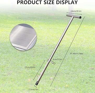 36 In Soil Sampler Probe, Stainless Steel Soil Sampling Tube