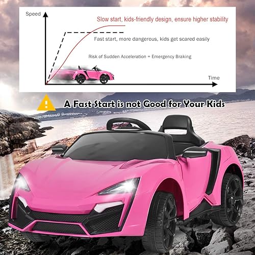 Miniatura 7 de Costzon Vehículo eléctrico de 12 V con modos de control manual y remoto luces LED bocina música MP3 USB TF 3 velocidades suspensión de resorte