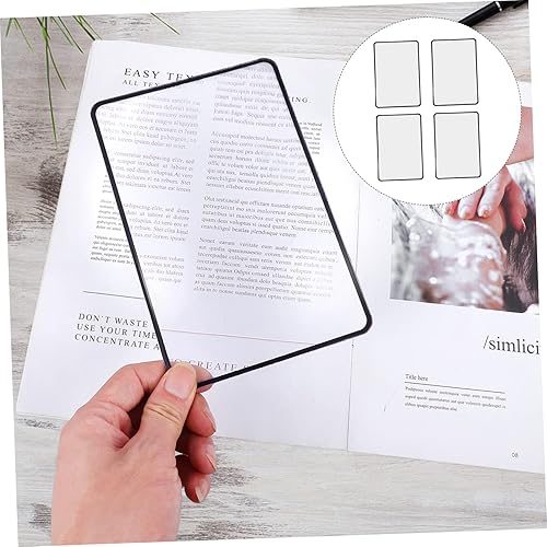 Miniatura 3 de Lupa de hoja de 4 uds. Pantalla de amplificador de teléfono móvil Lupa Premium Hoja de aumento Pantalla de lente de mano Lupa de mano Tarjetas de