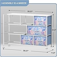 Vista 60 de Sorbus Cómoda con 8 cajones - Mueble para almacenar ropa para niño, para dormitorio, pasillo, clóset, oficina – Marco de acero, parte superior