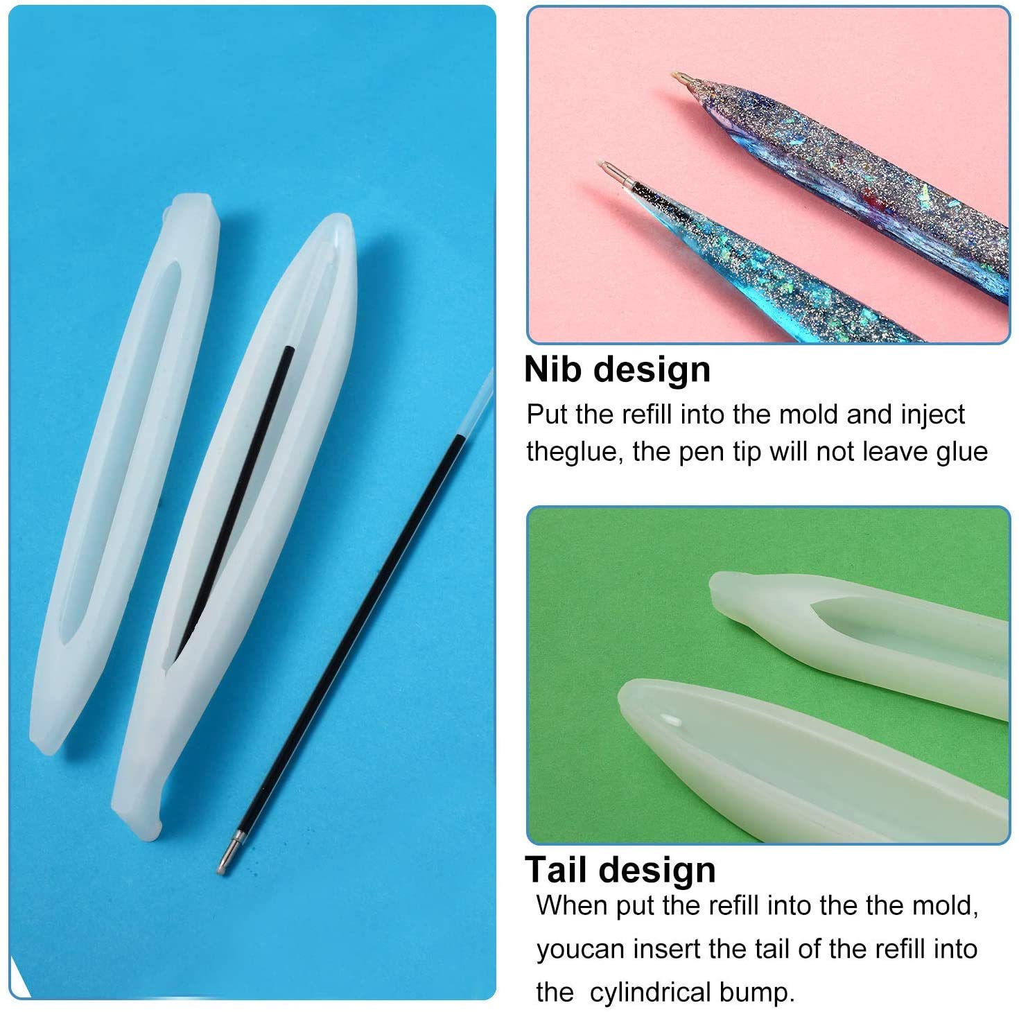 Moule En Silicone Hobby-CAST 2 Cavités Pour Stylo - Coulée Maison