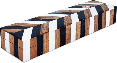 Miniatura 126 de Handicrafts Home Colección Marquet Array - Joyero decorativo hecho a mano para recuerdos, baratijas y decoración del hogar, caja para almacenamiento