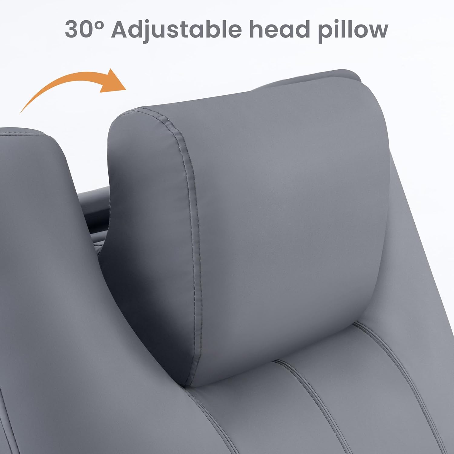 SUNWAVE 40" Power Lift Recliner Chair for Elderly, 3-Motor Oversized Lift Chair Recliner with Electric Headrest & 3-Way Armrest, Heat and Massage Stand Up Recliner for Big and Tall (Gray)