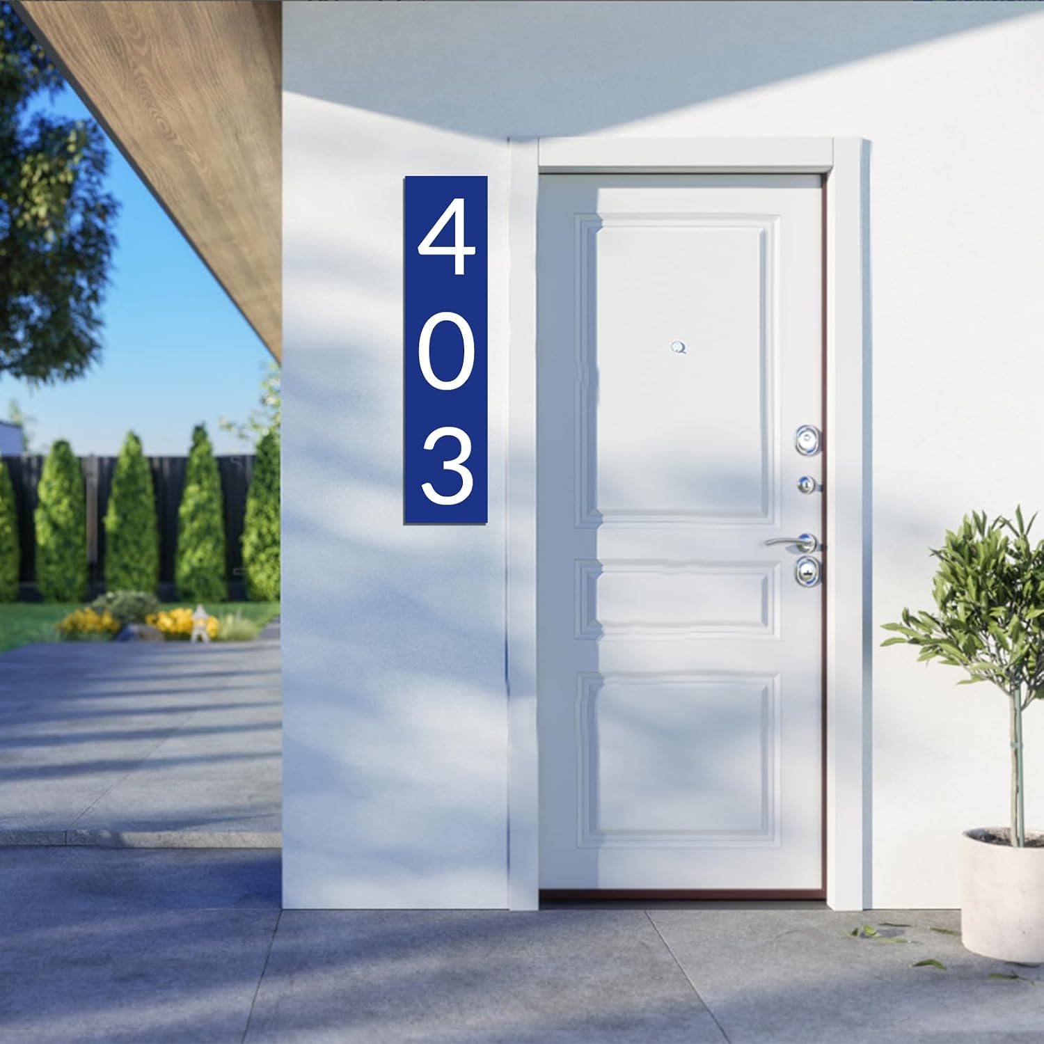 Custom Aluminum Reflective Address Plaque,Personalized Horizontal Address Sign,Used for House, Door, Street or Mailbox Outside