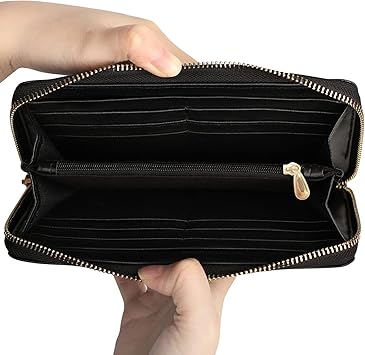 Portafoglio Donna Piccolo In Pelle PU Con Stampa Coccodrillo - Multitasca Con Cerniera, 18 Slot Per Carte E Taschina Monete - Bianco, 10.5x8x2.5 Cm - 3